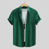 Men's Short-sleeved Shirt Solid Color Summer