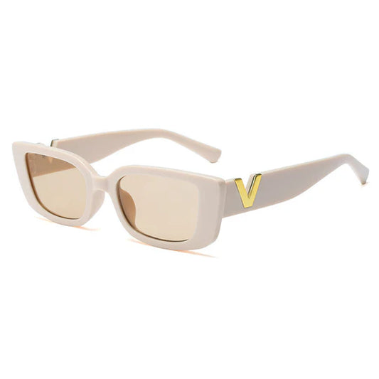 Square-rimmed Glasses White Frame Sunglasses