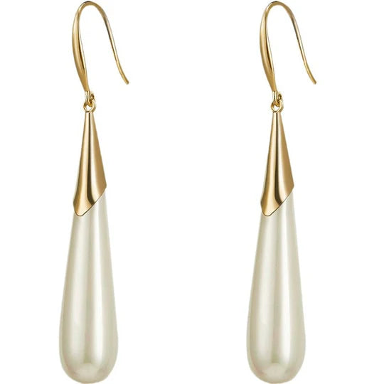 Retro Imitation Pearl Simple And Exaggerated Generous Earrings