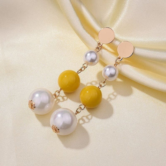 Wine Red Bean-shaped Stud Earrings Retro