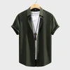 Men's Short-sleeved Shirt Solid Color Summer
