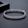 Copper Inlaid Zircon Crystal Bracelet Fashion Simple