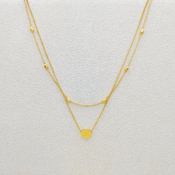 Heart-shaped Stainless Steel Double-layer Necklace