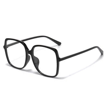 Plain Face Plain Glasses With No Diopters Vintage With Large Rims