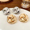 All-match Twisted Alloy Stud Earrings For Women