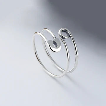 Elegance Retro Distressed Pin Little Finger Ring