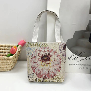 Gold Silk Double-sided Embroidered Small Square Bag Ethnic Style Leisure