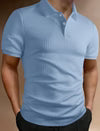American Striped Men's Polo Shirt Men's Business Loose Breathable